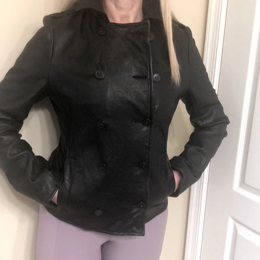 All Saints jacket, leather, size 8